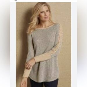 Soft surroundings brielle knit top